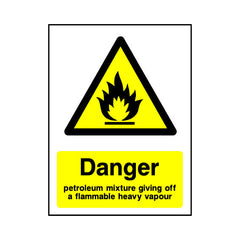Danger - Petroleum Mixture Flammable Vapour v2 - Portrait Sign - PT1 CD084 CD