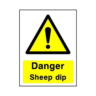 Danger - Sheep Dip - Portrait Sign - PT1 CA054 CA