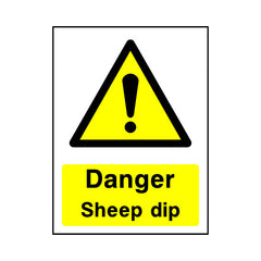 Danger - Sheep Dip - Portrait Sign - PT1 CA054 CA