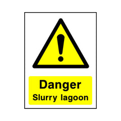 Danger - Slurry Lagoon - Portrait Sign - PT1 CA021 CA