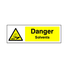 Danger - Solvents - Landscape Sign - LN3 CD008 CD