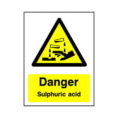 Danger - Sulphuric Acid v2 - Portrait Sign - PT1 CD053 CD