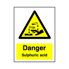 Danger - Sulphuric Acid v2 - Portrait Sign - PT1 CD053 CD