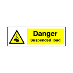 Danger - Suspended Load - Landscape Sign v2 GW032 GW LN3