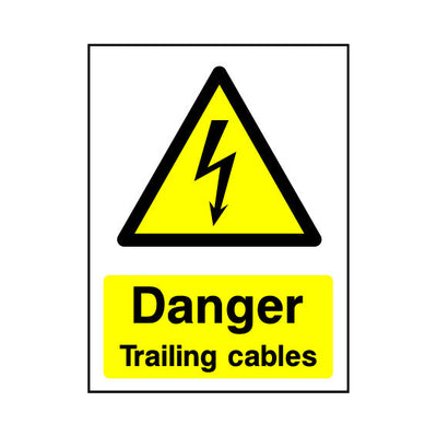 Danger - Trailing Cables - Portrait Sign EH058 EH PT1