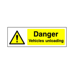 Danger - Vehicles Unloading - Landscape Sign GW030 GW LN3