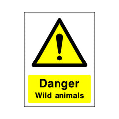 Danger - Wild Animals - Portrait Sign - PT1 CA040 CA
