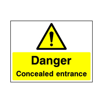 Danger Concealed Entrance - Landscape Sign - LN1 CN102 CN