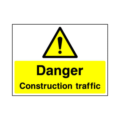 Danger Construction Traffic - Landscape Sign - LN1 CN103 CN