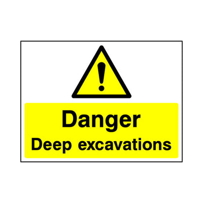 Danger Deep Excavations - Landscape Sign - LN1 CN116 CN