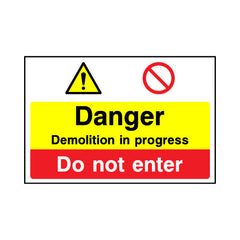 Danger Demolition In Progress - Do Not Enter - Landscape Sign - LN1 CN120 CN