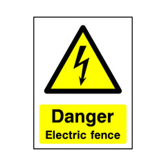 Danger Electric Fence - Portrait Sign - PT1 CA056 CA