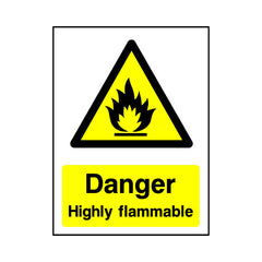 Danger Highly Flammable v2 - Portrait Sign - PT1 CD083 CD