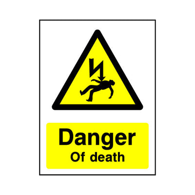 Danger Of Death - Portrait Sign EH054 EH PT1