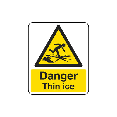 Danger Thin Ice Sign