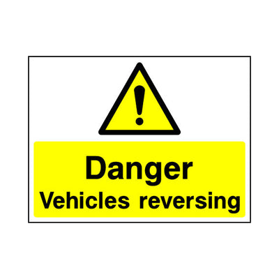 Danger Vehicles Reversing - Landscape Sign - LN1 CN097 CN
