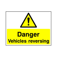 Danger Vehicles Reversing - Landscape Sign - LN1 CN097 CN