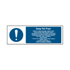 Deep Fat Fryer Info - Landscape Sign FPH064 FPH LN3