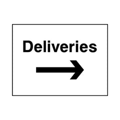 Deliveries - Arrow Right - Landscape Sign HS005 HS LN1