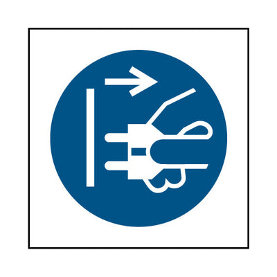 Disconnect Power Plug Before Maintenance - Square Sign MM010 MP SQ1