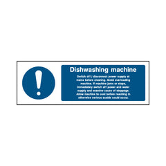 Dishwashing Machine Info - Landscape Sign FPH065 FPH LN3