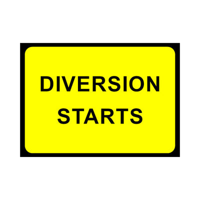 Diversion Starts - Landscape Sign TRTW001 TRTW LN1