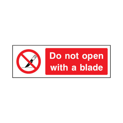 Do Not Open With A Blade - Landscape Sign GP047 GP LN3