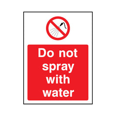 Do Not Spray With Water - Portrait Sign GP096 GP PT1