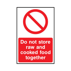 Do Not Store Raw And Cooked Food Together - Portrait Sign FPH105 FPH PT1
