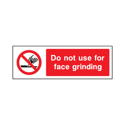 Do Not Use For Face Grinding - Landscape Sign MP023 MP LN3