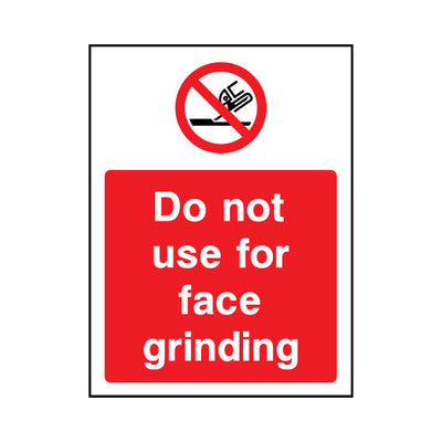 Do Not Use For Face Grinding - Portrait Sign MP047 MP PT1