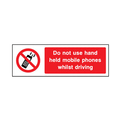 Do Not Use Hand Held Mobile Phones Whilst Driving - Landscape Sign GP011 GP LN3