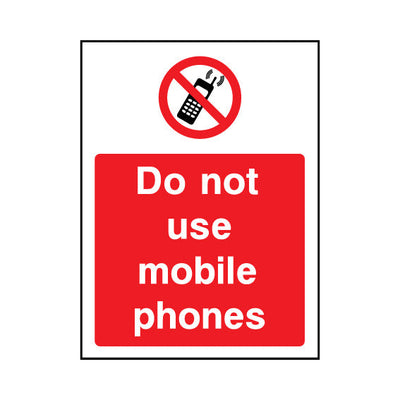 Do Not Use Mobile Phones - Portrait Sign GP070 GP PT1