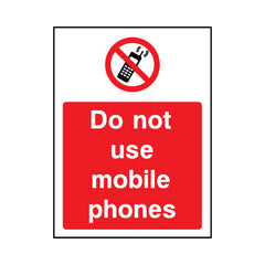 Do Not Use Mobile Phones - Portrait Sign GP070 GP PT1