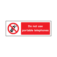 Do Not Use Portable Telephones - Landscape Sign GP008 GP LN3