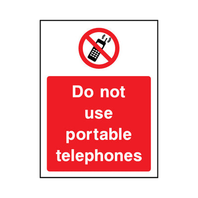 Do Not Use Portable Telephones - Portrait Sign GP071 GP PT1