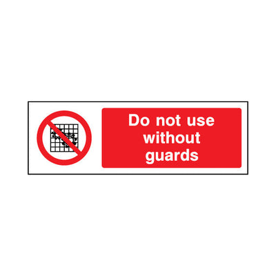 Do Not Use Without Guards - Landscape Sign MP004 MP LN3