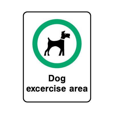 Dog Exercise Area - Portrait Sign PP025 PP PT1