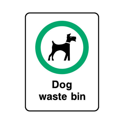 Dog Waste Bin - Portrait Sign PP027 PP PT1