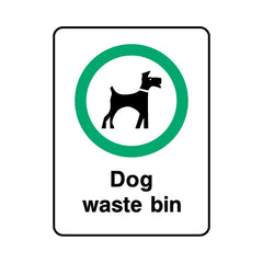 Dog Waste Bin - Portrait Sign PP027 PP PT1