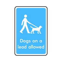Dogs On A Lead Allowed - Portrait Sign IS022 IS PT1