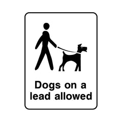 Dogs On Lead Allowed - Portrait Sign PP024 PP PT1
