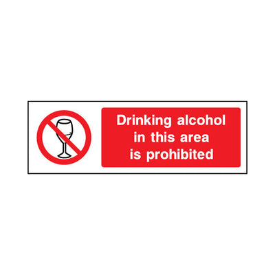 Drinking Alcohol In This Area Is Prohibited - Landscape Sign GP060 GP LN3