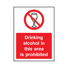 Drinking Alcohol In This Area Is Prohibited - Portrait Sign GP125 GP PT1
