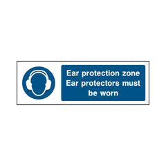 Ear Protection Zone - Ear Protectors Must Be Worn - Landscape Sign PPE010 PPE LN3
