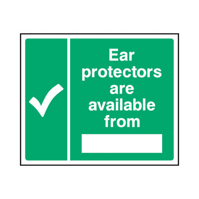 Ear Protectors Are Available From - Landscape Sign  FAD043 FAD LN1