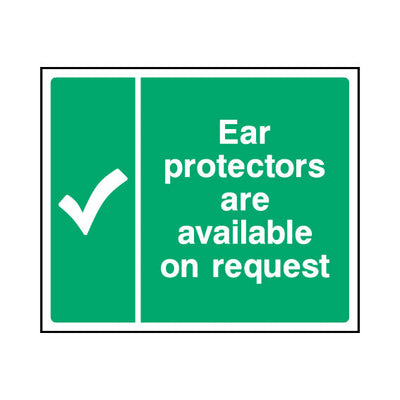 Ear Protectors Are Available On Request - Landscape Sign  FAD042 FAD LN1