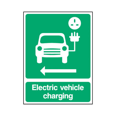 Electric Vehicle Charging (Arrow Left) - Portrait Sign P050 PA PT1