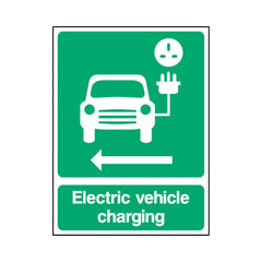 Electric Vehicle Charging (Arrow Left) - Portrait Sign P050 PA PT1
