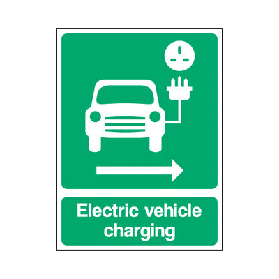 Electric Vehicle Charging (Arrow Right) - Portrait Sign P051 PA PT1